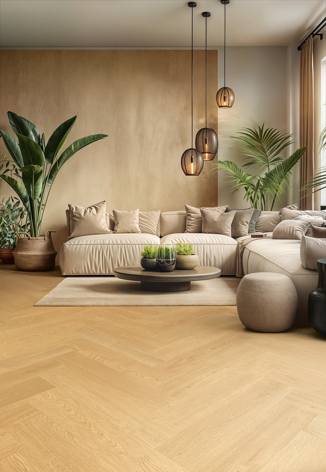 Panele podłogowe Querra Herringbone Dąb Aurora - obrazek 2