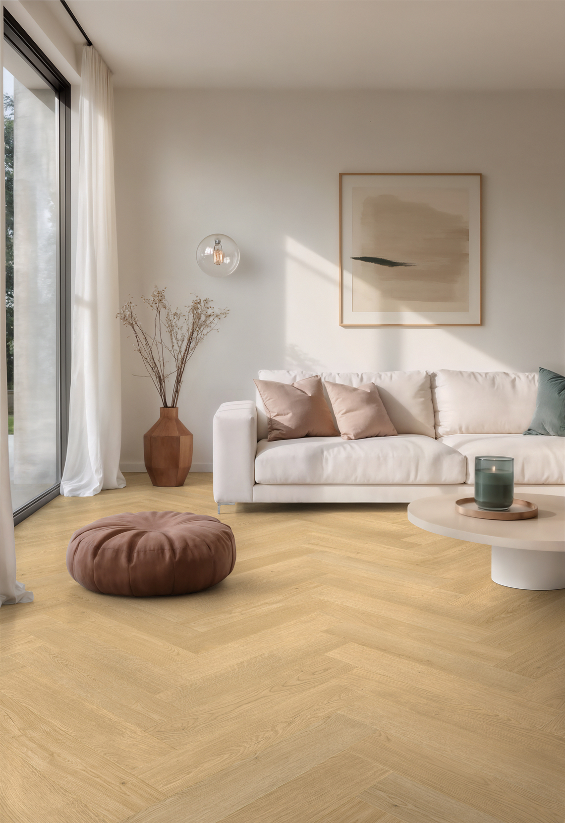 Panele podłogowe Querra Herringbone Dąb Hygge - obrazek 2